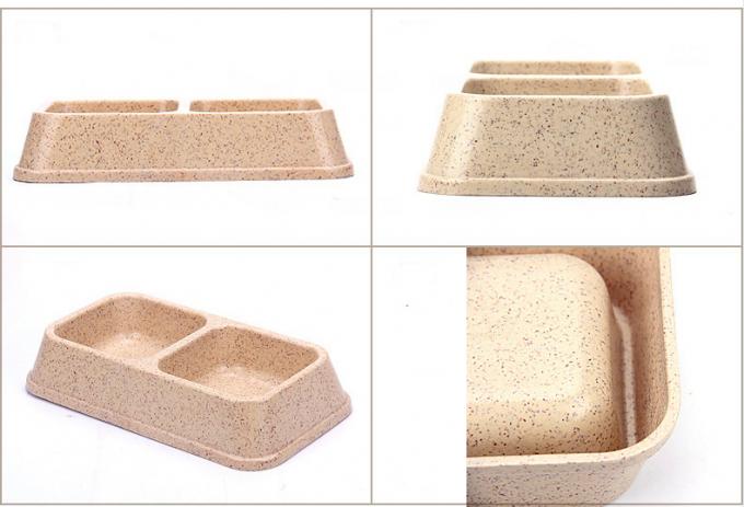 ダブルとカラーフル バンブースブライマーション 大型または大型 犬ペットフード&ウォーターボウル 2