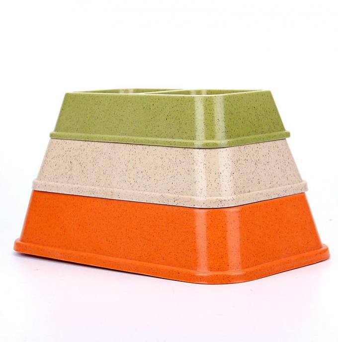 ダブルとカラーフル バンブースブライマーション 大型または大型 犬ペットフード&ウォーターボウル 1