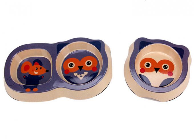 可愛くていい外見 バンブー ペット 猫&ドッグ 飼料鉢 2