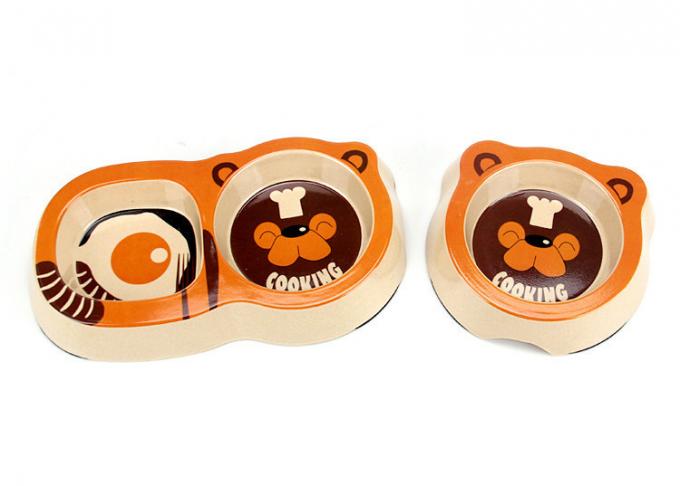 可愛くていい外見 バンブー ペット 猫&ドッグ 飼料鉢 1