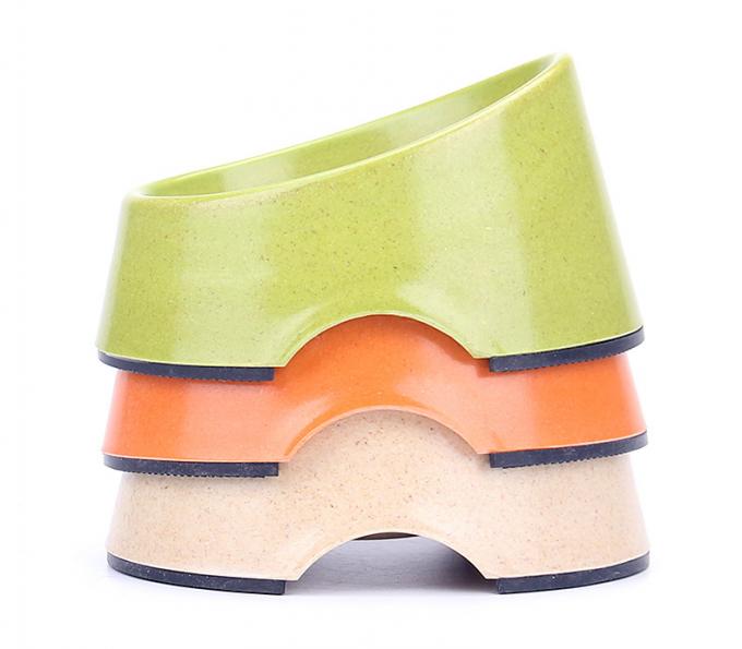 最安値 バンブー ネコ&犬 ペット 飼料 ボウル 3