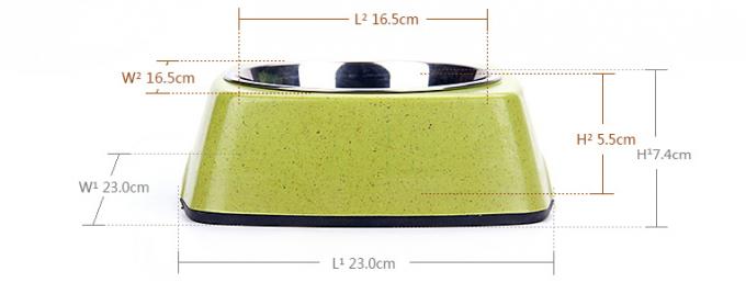 高品質の竹とステンレス 純天然 ペット&猫&ドッグ 飼料 ボウル 5