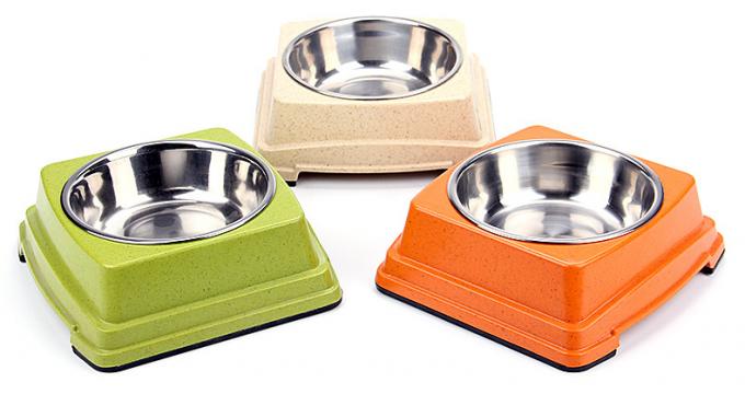 高品質 卸売 熱売り 竹 ステンレス 犬 幼犬 飼料 ボウル 4