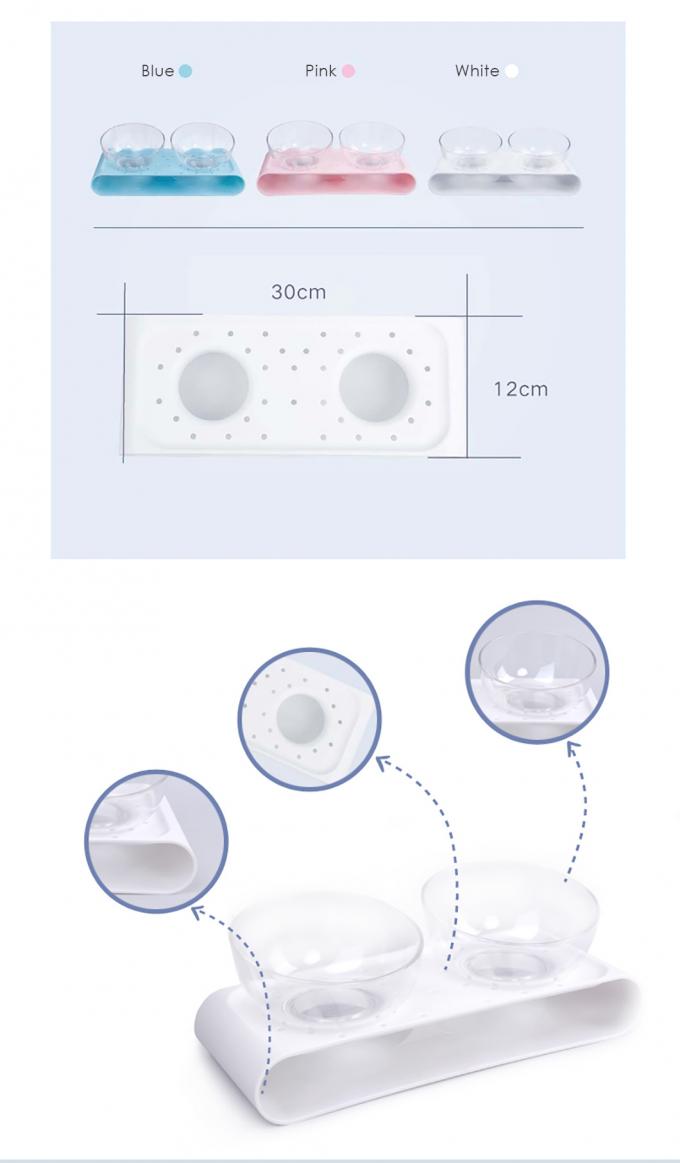 ネコの食器ボウル 短毛の疲労を緩和するペット食品と水のボウル 2個セット 4