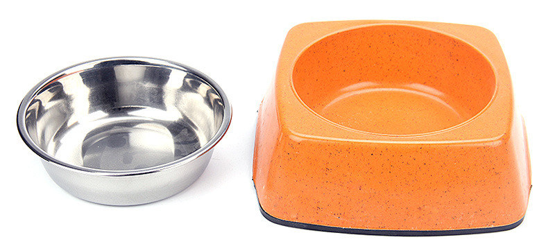 高品質の竹とステンレス 純天然 ペット&猫&ドッグ 飼料 ボウル
