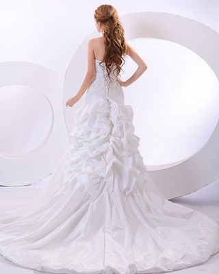 セクシー 深いV ハルター ネック 結婚服 長い尾 婚装