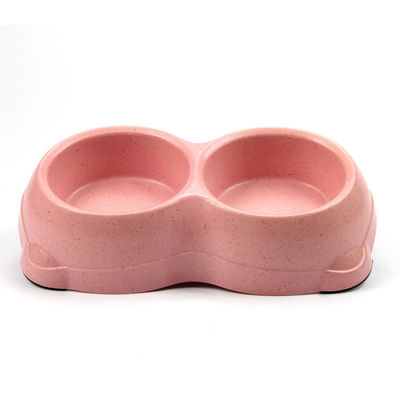 最安値で耐久性のある二重竹 ポータブルドッグ&キャットフードボウル