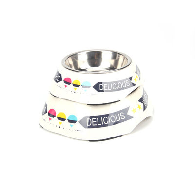 メラミンとステンレス鋼のペットドッグボウル