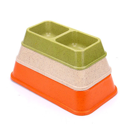 ダブルとカラーフル バンブースブライマーション 大型または大型 犬ペットフード&ウォーターボウル