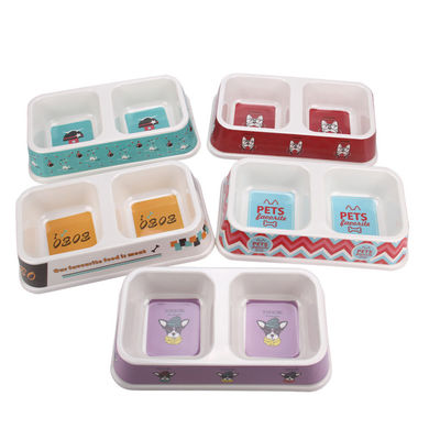 ダブル プラスチック 犬&猫 食べ物 水鉢 良質